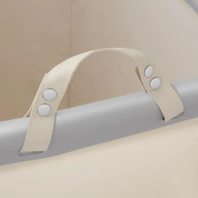 Alt view image 3 of 6 - Dryser Large Commercial Heavy-Duty Rolling Laundry Hamper, Steel Frame Cart on Wheels with Removable Canvas Bin for Hotel or Home - White