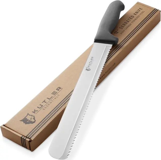 Main image of KUTLER Professional 12-Inch Bread Knife and Cake Slicer with Serrated Edge - Ultra-Sharp Stainless Steel Cutlery