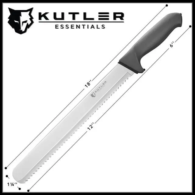Alt view image 6 of 6 - KUTLER Professional 12-Inch Bread Knife and Cake Slicer with Serrated Edge - Ultra-Sharp Stainless Steel Cutlery
