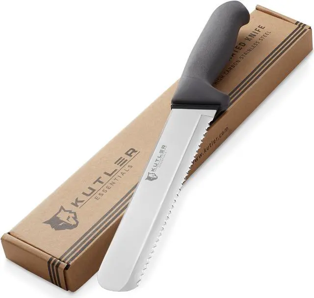Main image of KUTLER Professional 8-Inch Bread Knife and Cake Slicer with Serrated Edge - Ultra-Sharp Stainless Steel Cutlery