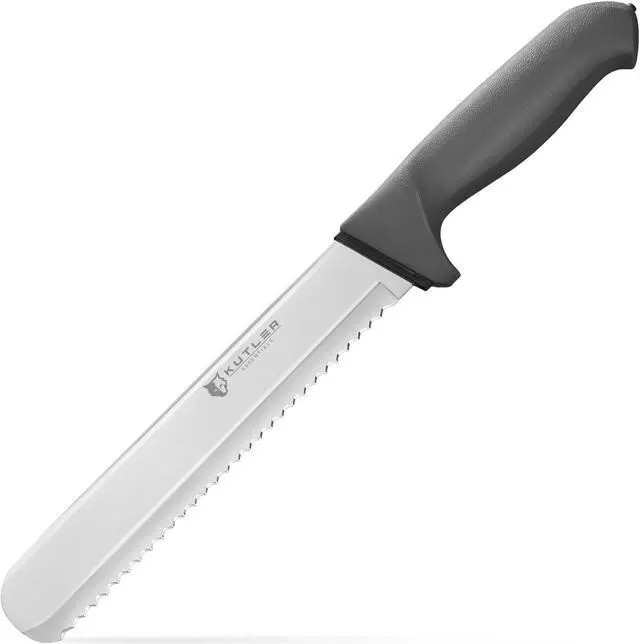 Alt view image 3 of 6 - KUTLER Professional 8-Inch Bread Knife and Cake Slicer with Serrated Edge - Ultra-Sharp Stainless Steel Cutlery