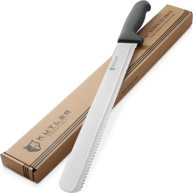 Main image of KUTLER Professional 14-Inch Bread Knife and Cake Slicer with Serrated Edge - Ultra-Sharp Stainless Steel Cutlery