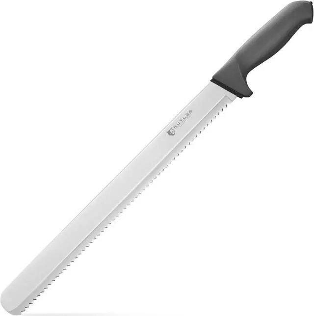 Alt view image 3 of 6 - KUTLER Professional 14-Inch Bread Knife and Cake Slicer with Serrated Edge - Ultra-Sharp Stainless Steel Cutlery