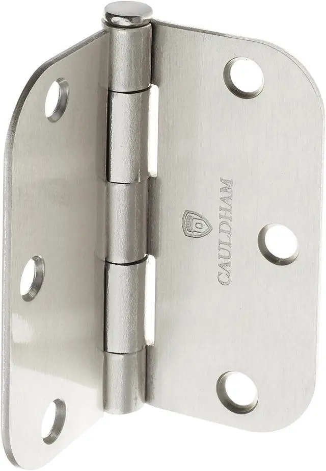 Alt view image 5 of 6 - Cauldham (24 Pack) Heavy-Duty 3-1/2" Interior Door Hinges with 5/8" Radius Corners - Satin Nickel