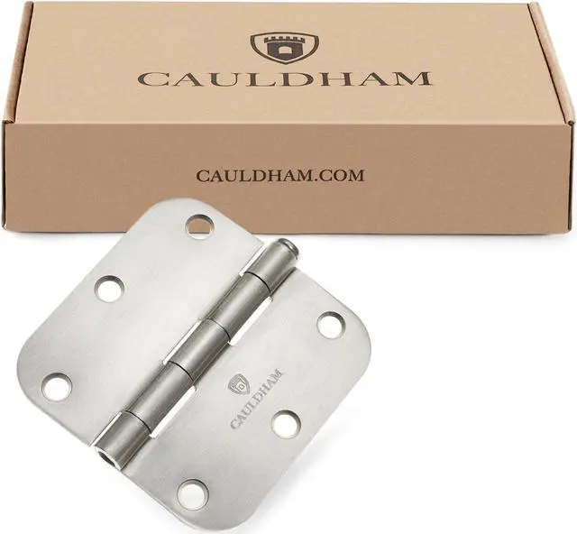 Alt view image 6 of 6 - Cauldham (24 Pack) Heavy-Duty 3-1/2" Interior Door Hinges with 5/8" Radius Corners - Satin Nickel