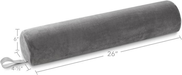 Saloniture Full Round 26 x 6 Massage Table Bolster Pillow Pad - Black