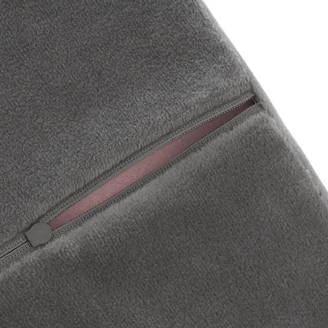 Alt view image 4 of 6 - Saloniture 3/4 Round Massage Table Bolster Pillow Pad - 26 x 6 x 4-1/2 Inch - Gray Velour