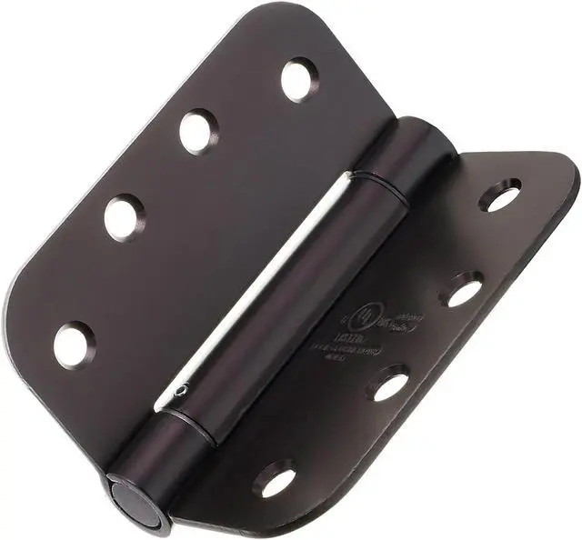 Alt view image 5 of 6 - Cauldham (2 Pack) Heavy-Duty 4" Self-closing Spring Door Hinge with 5/8" Radius Corners, UL Listed - Oil Rubbed Bronze