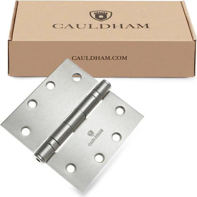 Alt view image 6 of 6 - Cauldham (3 Pack) Commercial-Grade 4-1/2" Full Mortise Ball-Bearing Door Hinges - Satin Nickel