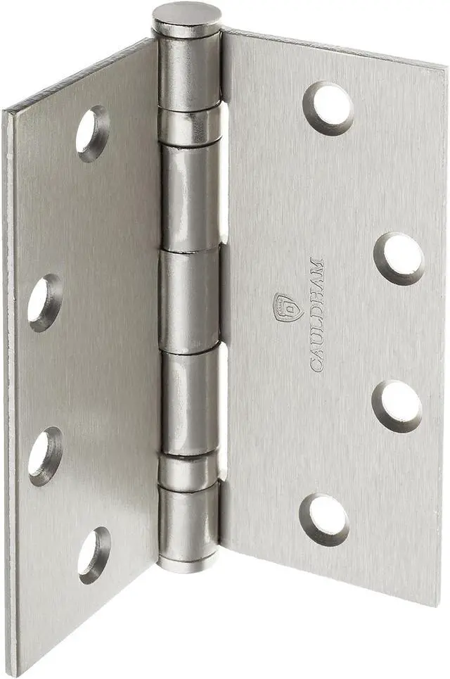 Alt view image 5 of 6 - Cauldham (3 Pack) Commercial-Grade 4-1/2" Full Mortise Ball-Bearing Door Hinges - Satin Nickel