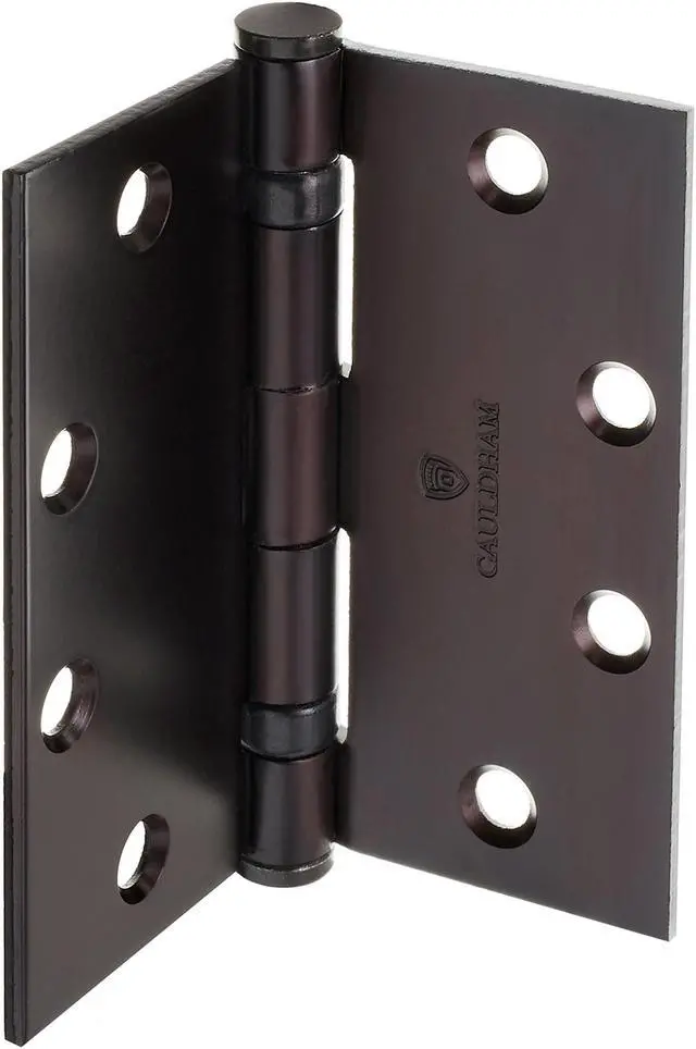 Alt view image 5 of 6 - Cauldham (3 Pack) Commercial-Grade 4-1/2" Full Mortise Ball-Bearing Door Hinges - Oil Rubbed Bronze