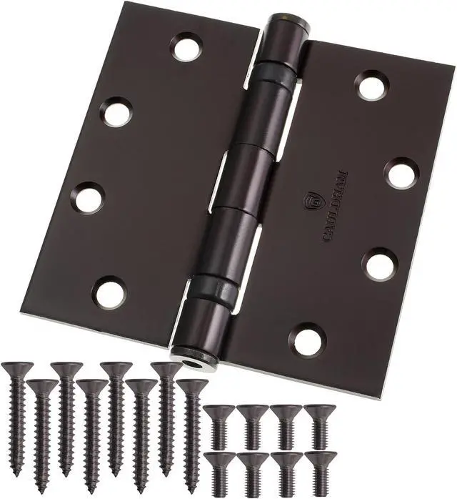 Main image of Cauldham (3 Pack) Commercial-Grade 4-1/2" Full Mortise Ball-Bearing Door Hinges - Oil Rubbed Bronze