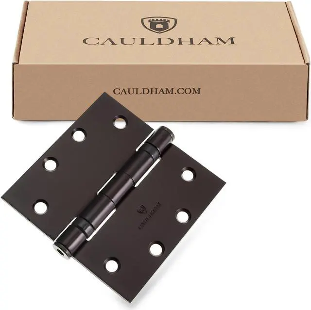 Alt view image 6 of 6 - Cauldham (3 Pack) Commercial-Grade 4-1/2" Full Mortise Ball-Bearing Door Hinges - Oil Rubbed Bronze