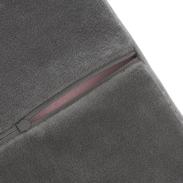 Alt view image 2 of 5 - Saloniture Jumbo Half Round Massage Table Bolster Pillow Pad - 26 x 9 x 4.5 Inch - Gray Velour