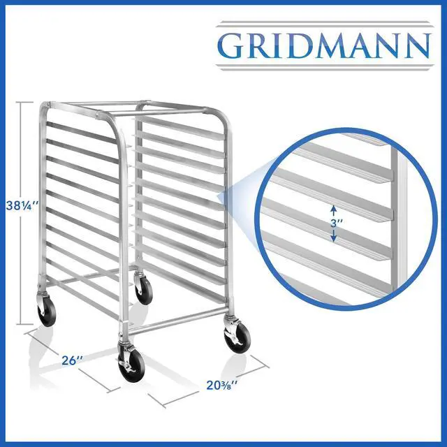 Alt view image 7 of 8 - GRIDMANN Commercial Bun Pan Bakery Rack - 10 Sheet