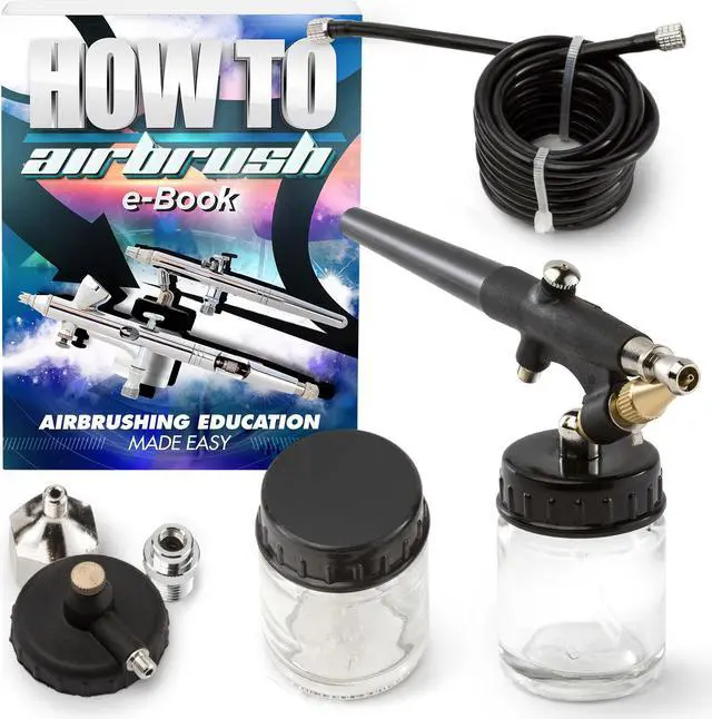 Main image of PointZero Single-action 22cc Siphon-feed Airbrush Set - .8mm Nozzle