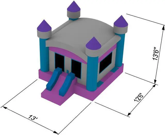 Alt view image 13 of 13 - Inflatable HQ Commercial Grade Bounce House 100% PVC Castle Jumper Inflatable Only