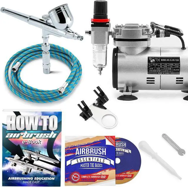 Main image of PointZero Multi-purpose Airbrush Kit with Compressor Crafts Hobby Art Cake Decorating