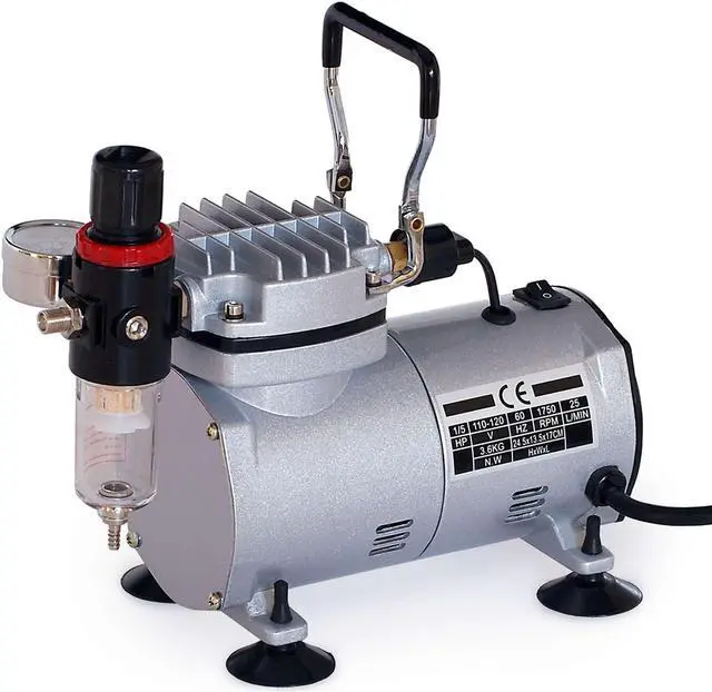 Alt view image 2 of 6 - PointZero Multi-purpose Airbrush Kit with Compressor Crafts Hobby Art Cake Decorating