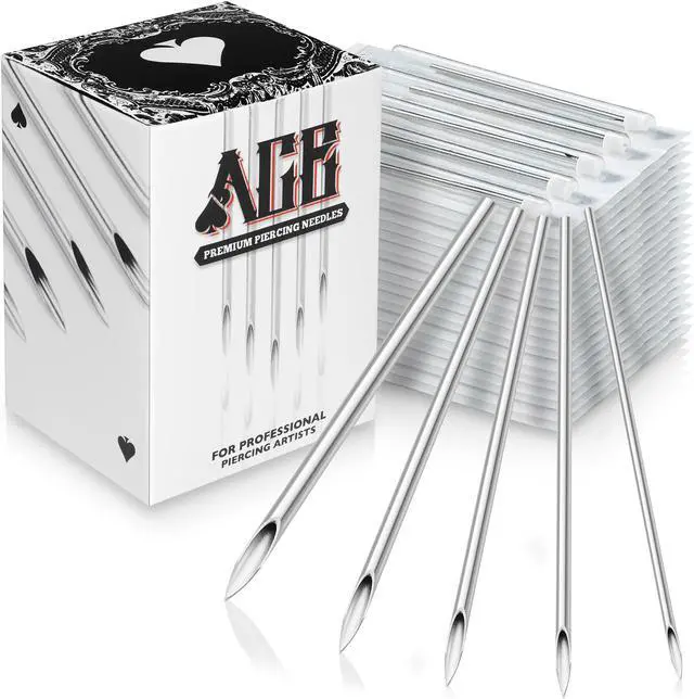 Alt view image 2 of 6 - ACE Needles 100 Mix Body Piercing Needle Sizes 12g, 14g, 16g, 18g and 20g (20 pcs each)