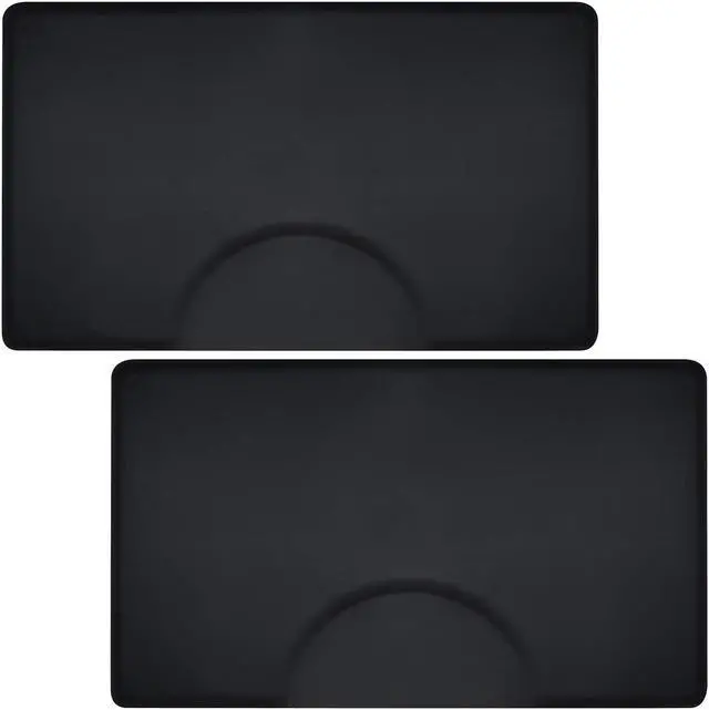Main image of Saloniture 3 ft. x 5 ft. Salon & Barber Shop Chair Anti-Fatigue Floor Mat - Black Rectangle - 1/2 in. Thick - 2 Pack