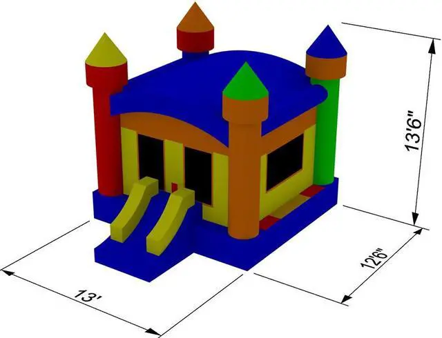 Alt view image 6 of 6 - Inflatable HQ Commercial Grade Bounce House 100% PVC Castle Jump Inflatable Only