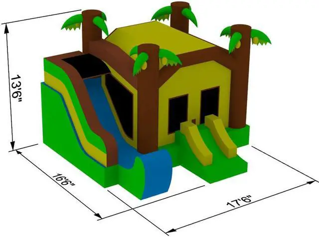 Alt view image 6 of 6 - Cloud 9 Commercial Grade Bounce House 100% PVC Jungle Slide Inflatable Only