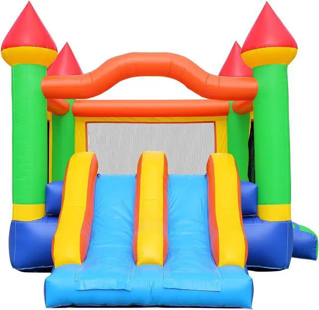 Alt view image 3 of 8 - Inflatable HQ Commercial Grade Mega Double Slide Castle Bounce House 100% PVC and Blower