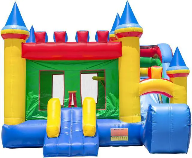 Alt view image 3 of 6 - Inflatable HQ Commercial Grade Bouncing Castle Kingdom Bounce House 100% PVC with Blower and Slide