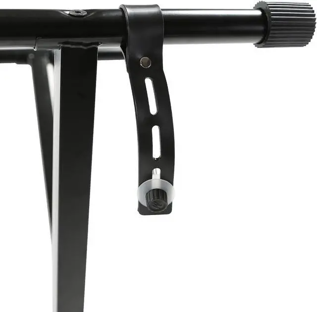 Alt view image 5 of 7 - Hamzer Heavy Duty, Single-X Shape Piano Keyboard Stand - Height Adjustable & Portable w/ Non Slip Caps & Durable Locking Straps, Black