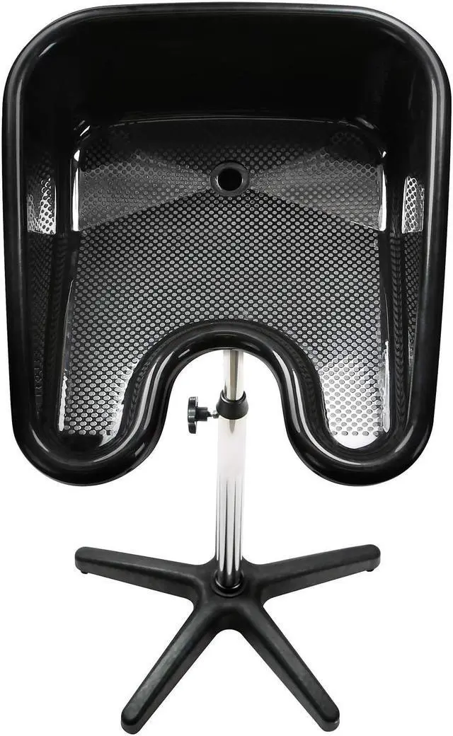 Alt view image 3 of 5 - Saloniture Portable Salon Basin Shampoo Sink with Drain - Black - Adjustable Height