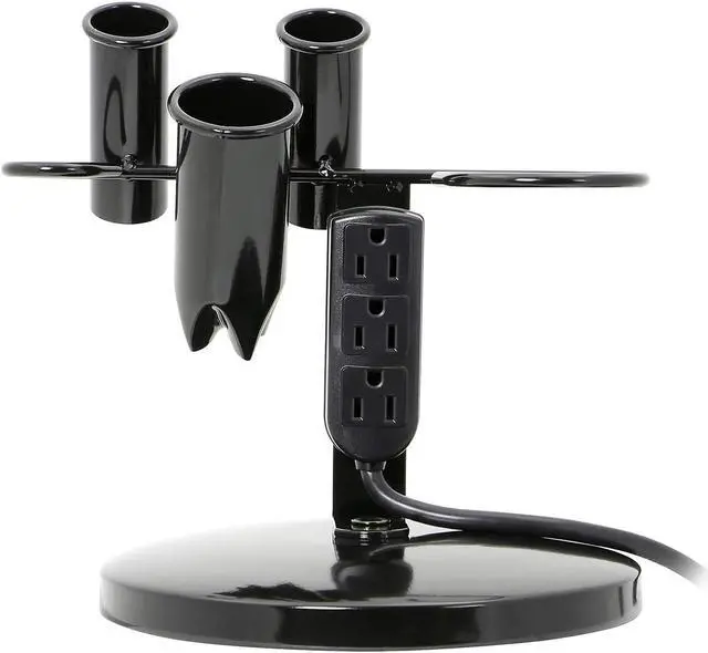Alt view image 3 of 4 - Saloniture Tabletop Blow Dryer & Hair Iron Holder - Salon Appliance Stand w/ 3 Outlets