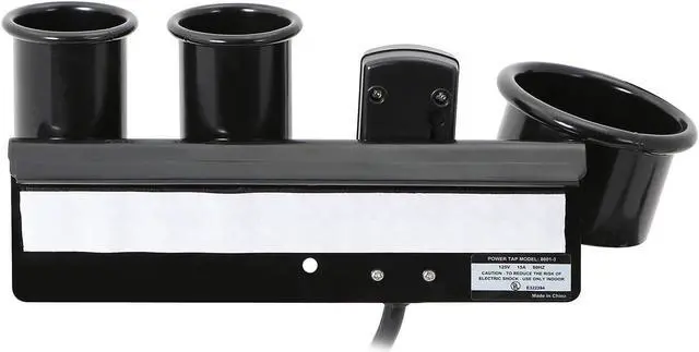 Alt view image 2 of 4 - Saloniture Blow Dryer & Hair Iron Holder - Salon Appliance Rack w/ 3 Outlets & Clamp