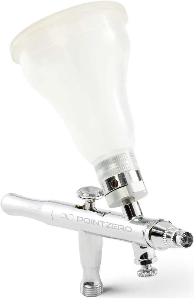 Alt view image 2 of 5 - PointZero Dual-Action 4-Color Changing Airbrush Set w/ MAC Valve - 3 Tip Set (.3mm .5mm .8mm)