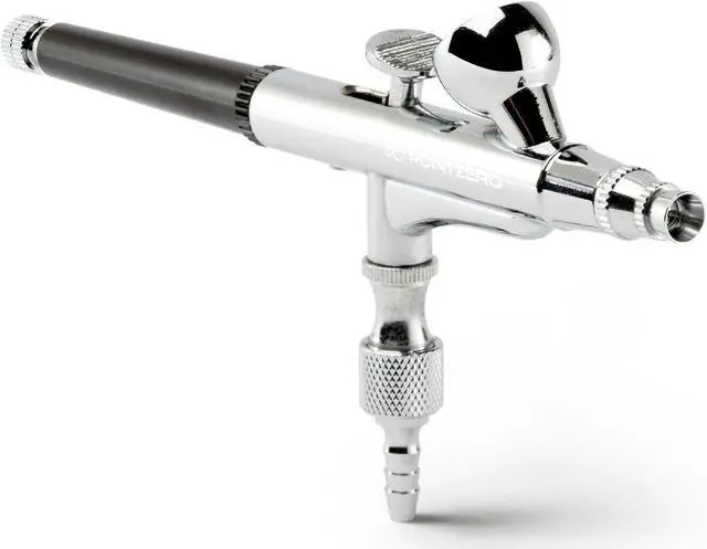 Alt view image 2 of 4 - PointZero Dual-Action 2cc Gravity-Feed Airbrush Set with .2mm Nozzle