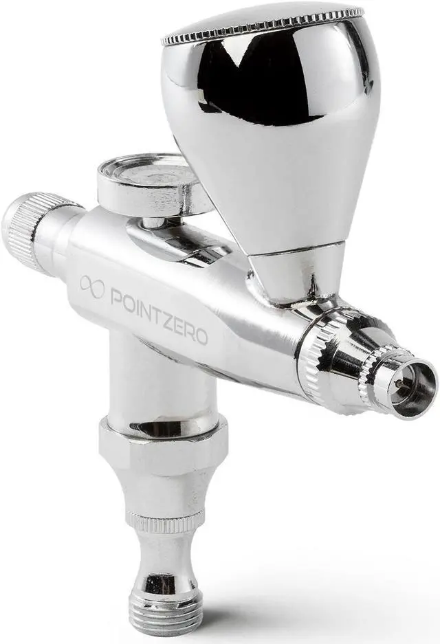 Alt view image 2 of 4 - PointZero Single Action 7cc Gravity-Feed (Stubby) Airbrush Set - .3mm Nozzle