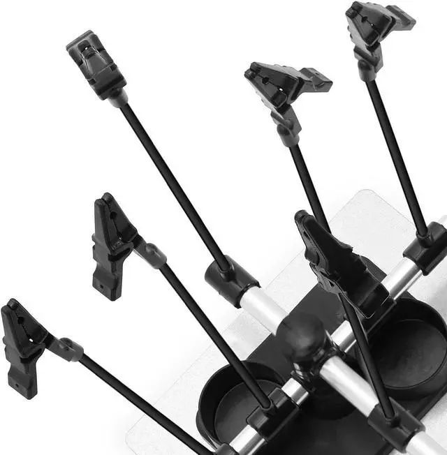 Alt view image 5 of 5 - PointZero Airbrush Hobby Model Part Holder - Six Alligator Clip Stand