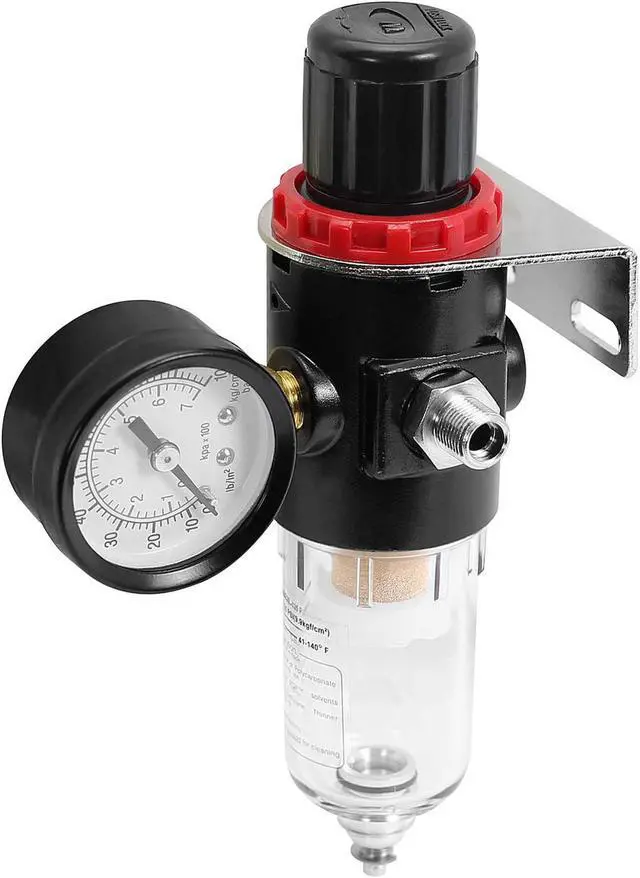 Main image of PointZero Airbrush Air Compressor Regulator with Water-Trap Filter