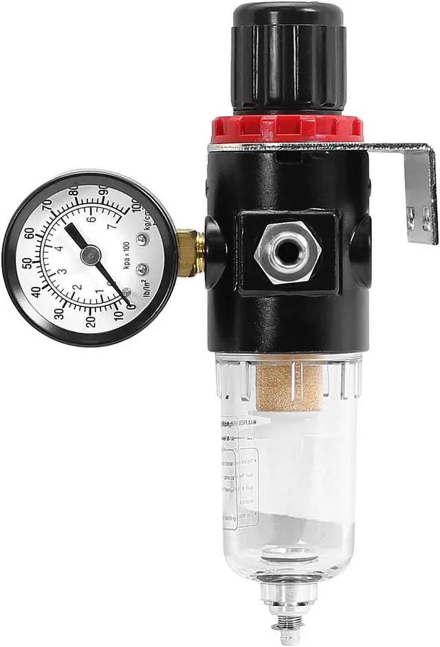 Alt view image 2 of 3 - PointZero Airbrush Air Compressor Regulator with Water-Trap Filter