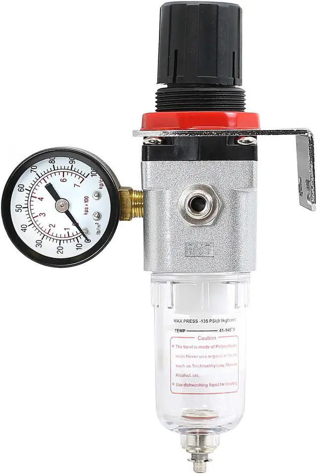 Alt view image 2 of 3 - PointZero Pro Airbrush Air Compressor Regulator with Water-Trap Filter