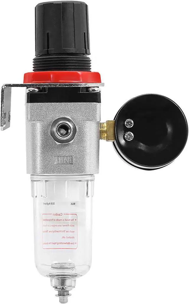 Alt view image 3 of 3 - PointZero Pro Airbrush Air Compressor Regulator with Water-Trap Filter