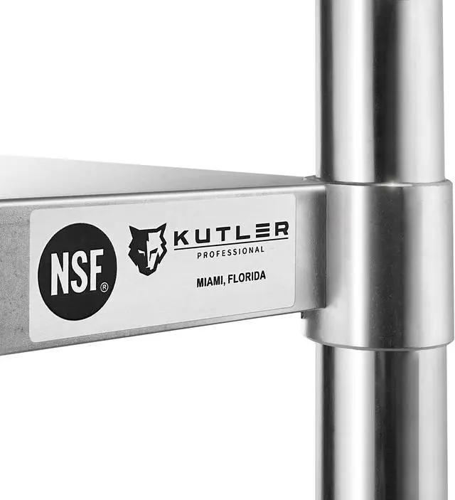 Alt view image 6 of 6 - KUTLER Stainless Steel Table 30 x 72 Inches with Caster Wheels, NSF Heavy Duty Commercial Prep and Work Table with Undershelf for Restaurant, Hotel, Home