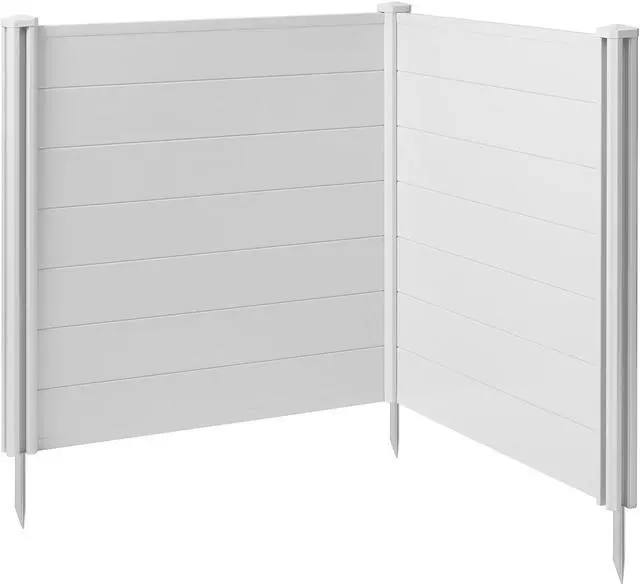 Alt view image 2 of 6 - Casafield 42" x 42" Privacy Screen - Outdoor Vinyl Fence Panel Enclosure for AC / Trash Bins / Pool Equipment - White