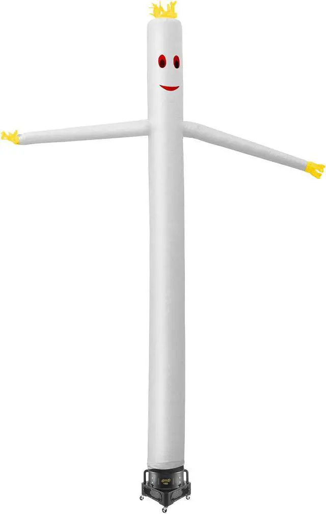Alt view image 2 of 6 - Cloud 9 Inflatable Wacky Waving Tube Man with Blower, White 20 ft Dancing Air Puppet with Flailing Arms