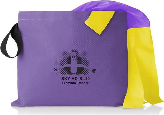 Alt view image 6 of 6 - Inflatable HQ Air Inflatable Dancer Tube Puppet Set, 20 ft. Tall with Blower Fan - Purple