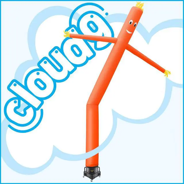 Alt view image 5 of 6 - Cloud 9 Inflatable Wacky Waving Tube Man with Blower, Orange 20 ft Dancing Air Puppet with Flailing Arms