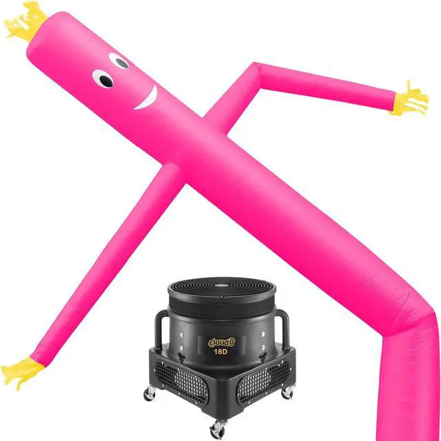 Main image of Cloud 9 Inflatable Wacky Waving Tube Man with Blower, Pink 20 ft Dancing Air Puppet with Flailing Arms