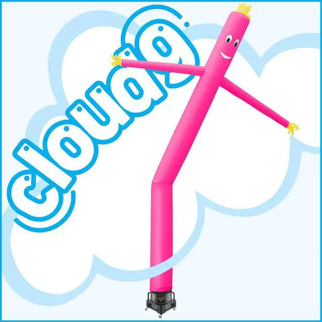 Alt view image 5 of 6 - Cloud 9 Inflatable Wacky Waving Tube Man with Blower, Pink 20 ft Dancing Air Puppet with Flailing Arms