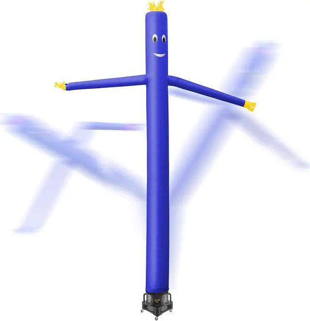 Alt view image 4 of 6 - Cloud 9 Inflatable Wacky Waving Tube Man with Blower, Blue 20 ft Dancing Air Puppet with Flailing Arms