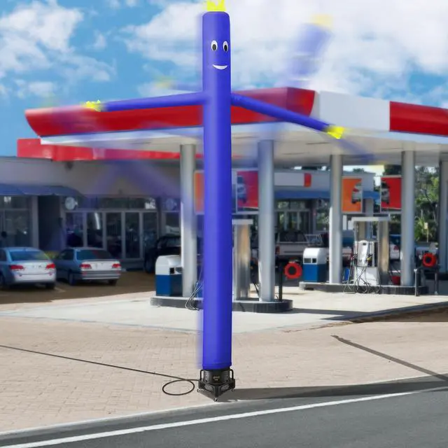 Alt view image 6 of 6 - Cloud 9 Inflatable Wacky Waving Tube Man with Blower, Blue 20 ft Dancing Air Puppet with Flailing Arms